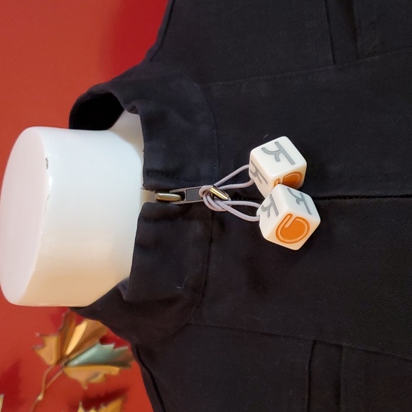 Akdmks Vintage Bowling Black Dice Jacket w Stretch Sz M - Picture 3 of 15